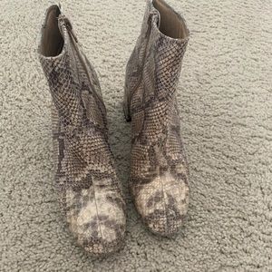 Chinese Laundry Snakeskin Booties